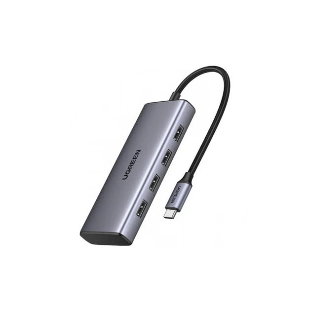 Ugreen USB-C to USB-A 3.0 + 3xUSB-A 2.0 + 2xHDMI + PD Port Converter (7-in-1) Hub - 15cm (Gray)