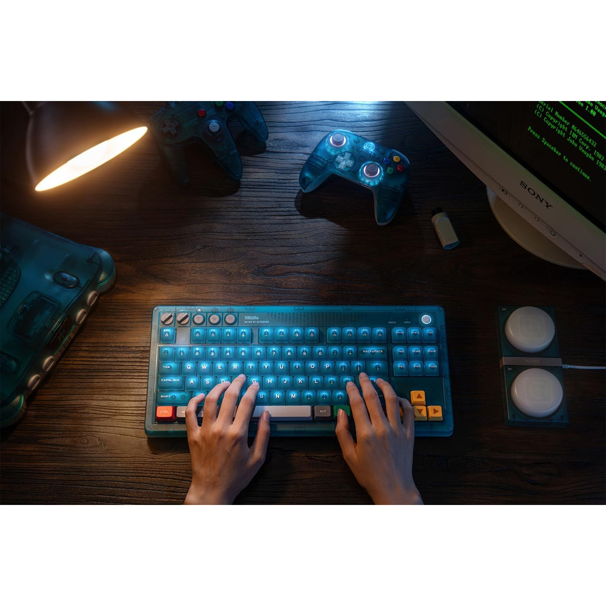 8Bitdo Retro 87 Mechanical Keyboard (Clear Blue) (85HD) | Datablitz