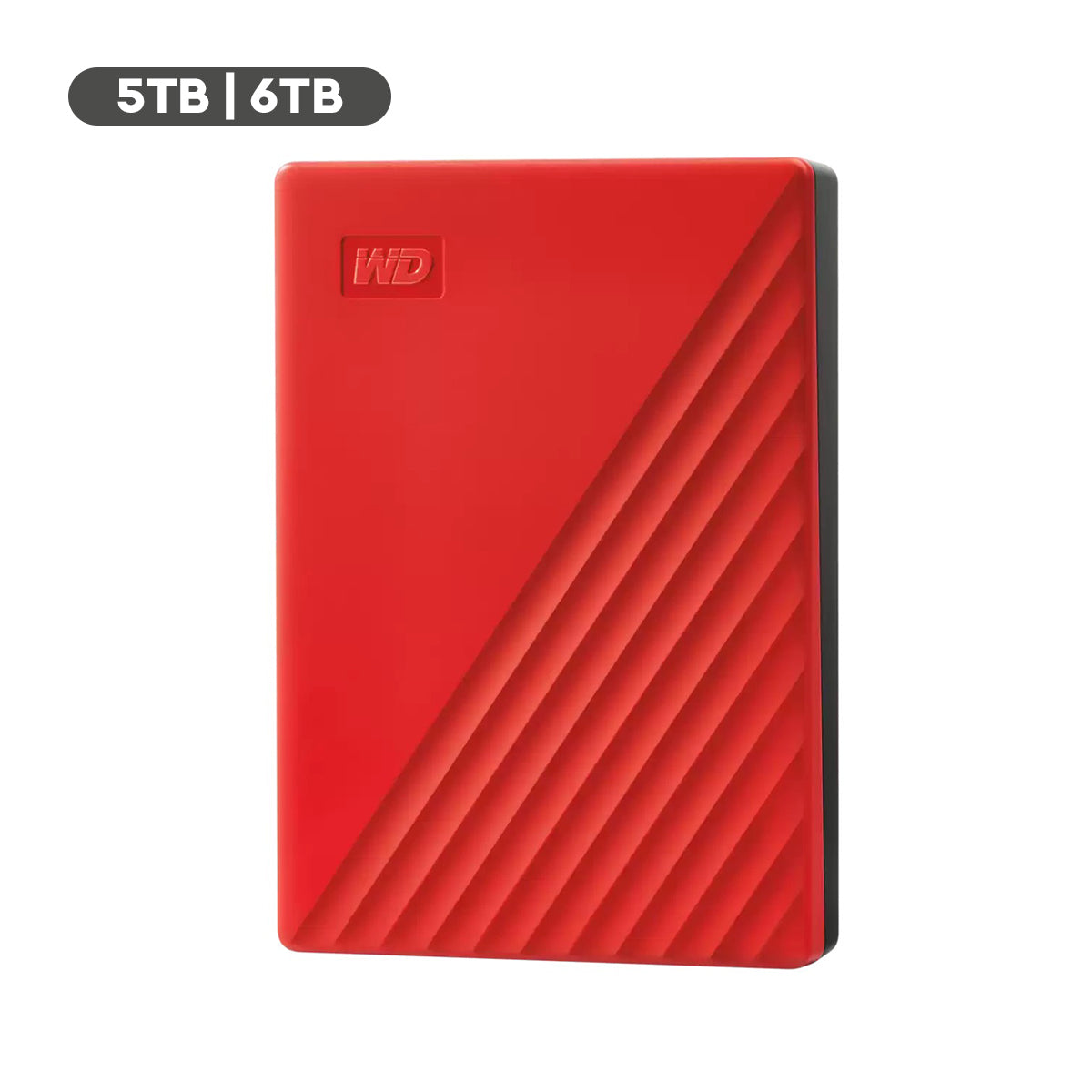 WD My Passport External Hard Drive USB 3.2 Gen 1 (5TB, 6TB) (Red)