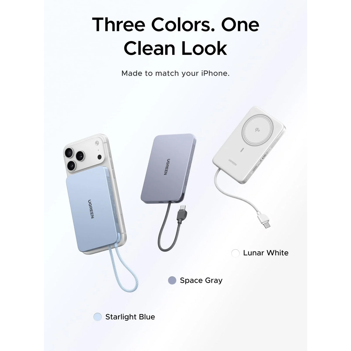 Ugreen MagFlow Air 10000mAh Magnetic Wireless Fast Charging Power Bank