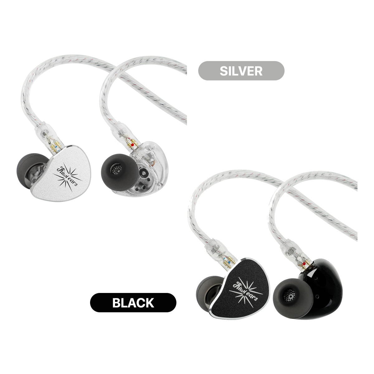 Kiwi Ears Belle 10mm DLC Dynamic Driver, HiFi Wired Earbuds