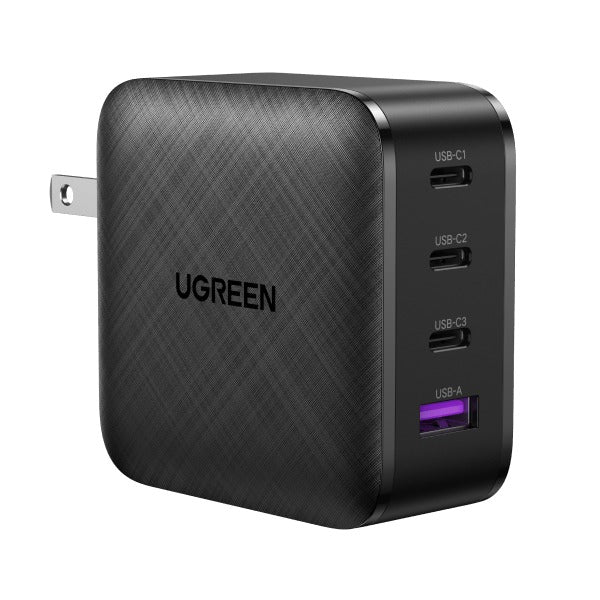 UGreen 4-Port (USB-A + 3 USB-C) 65W Gan Tech Fast Charger (Black) (CD224/70773)