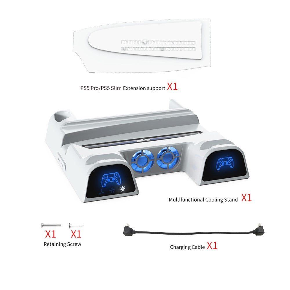 Dobe Multifunctional Cooling Charging Dock for PS5 / PS5 Slim / PS5 Pro (White) TP5-3532D