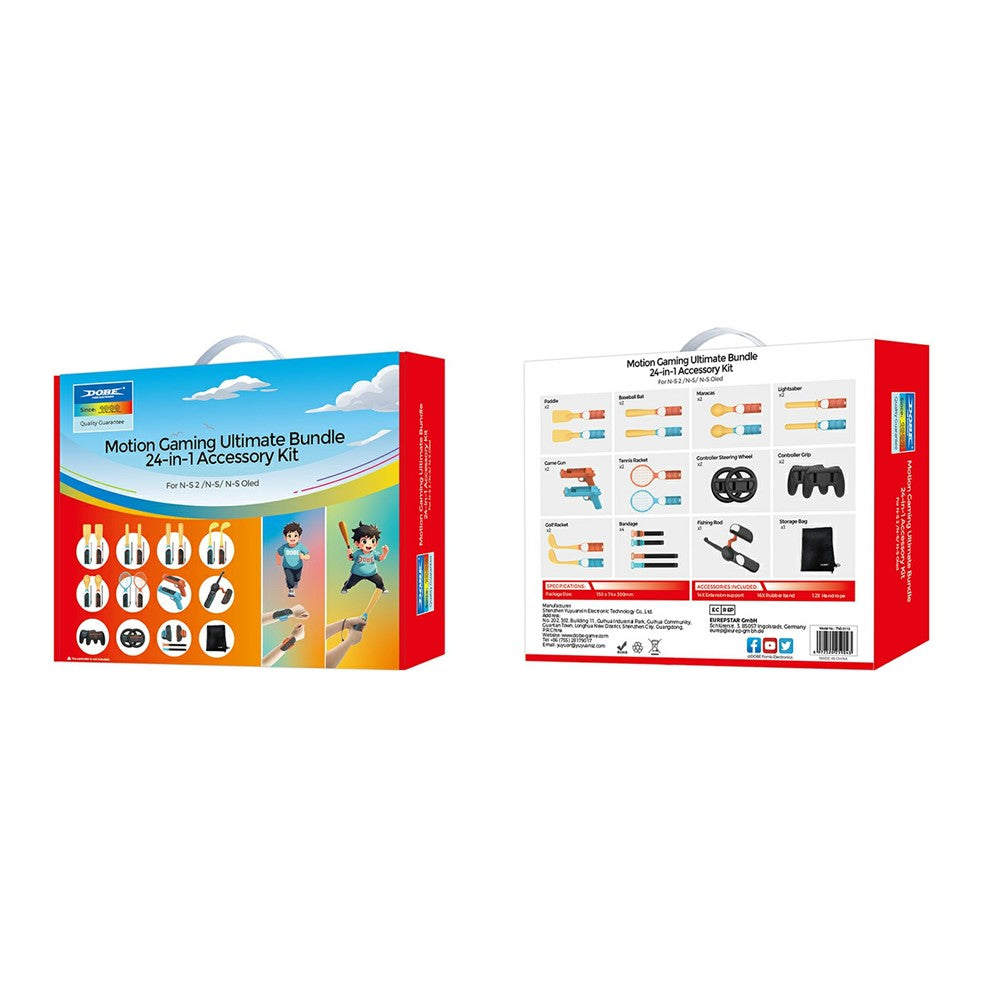 Dobe Motion Gaming Ultimate Bundle 24-in-1 Accessory for Nintendo Switch 2 / Nintendo Switch