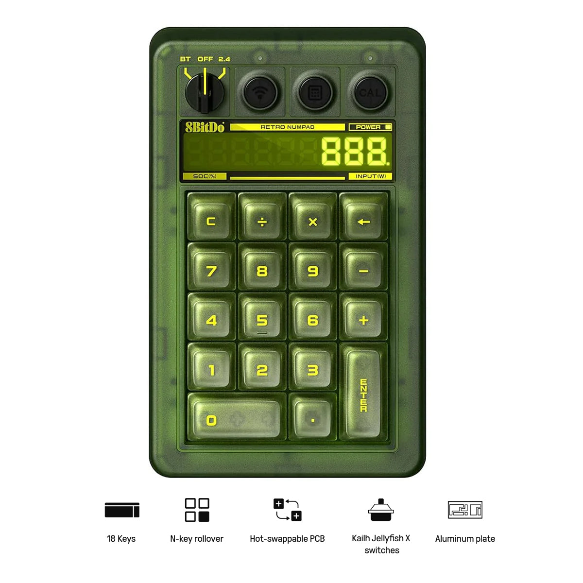 8Bitdo Retro 18 Mechanical Numpad Xbox Edition (85HB)