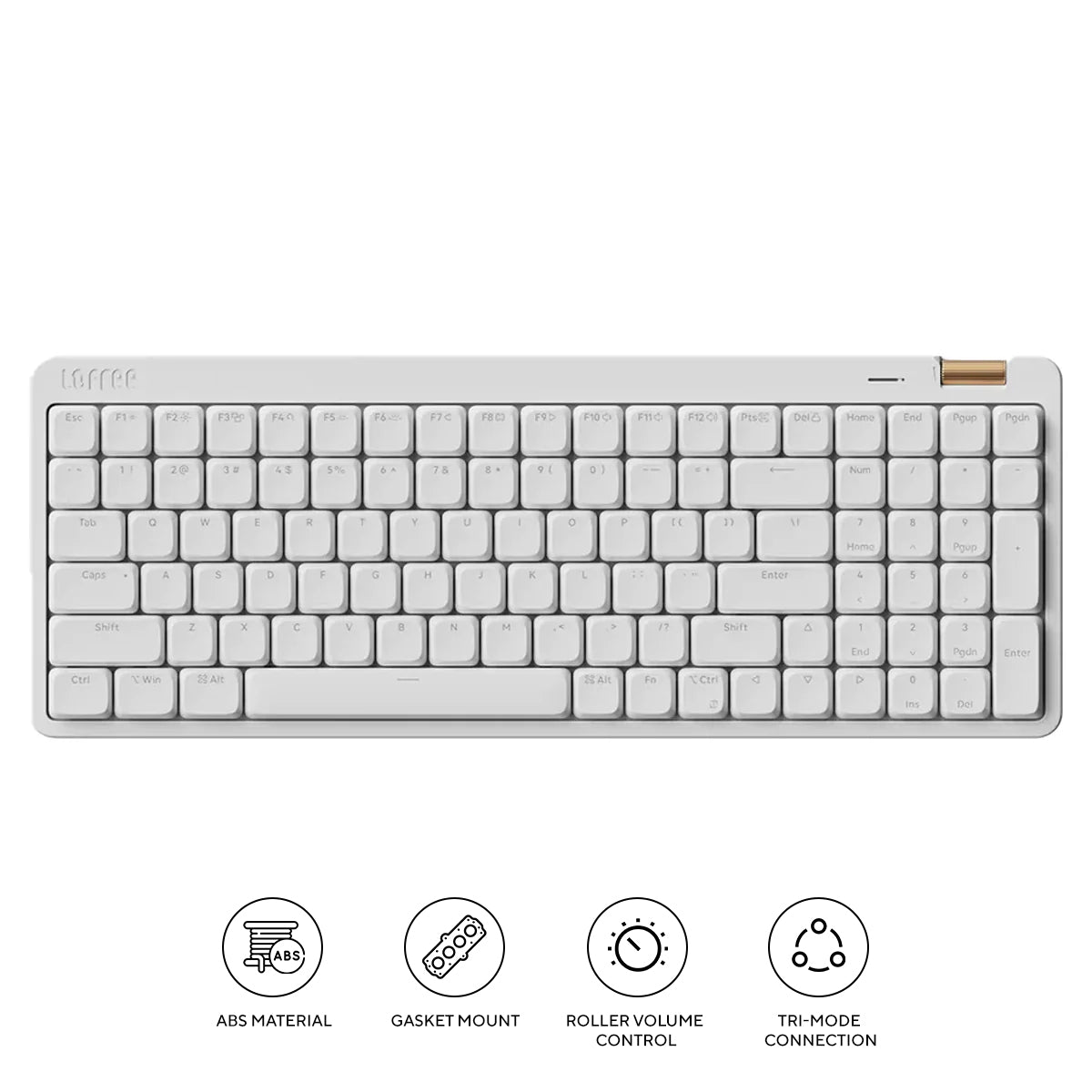 Lofree Flow Lite 100 Keys Triple Mode Low Profile Mechanical Keyboard (White)