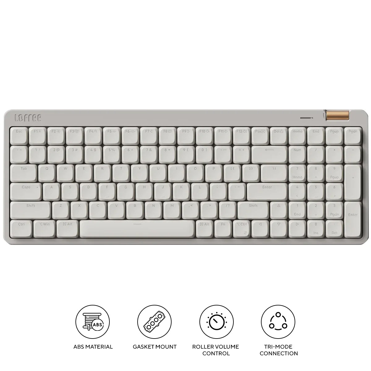 Lofree Flow Lite 100 Keys Triple Mode Low Profile Mechanical Keyboard (Grey)