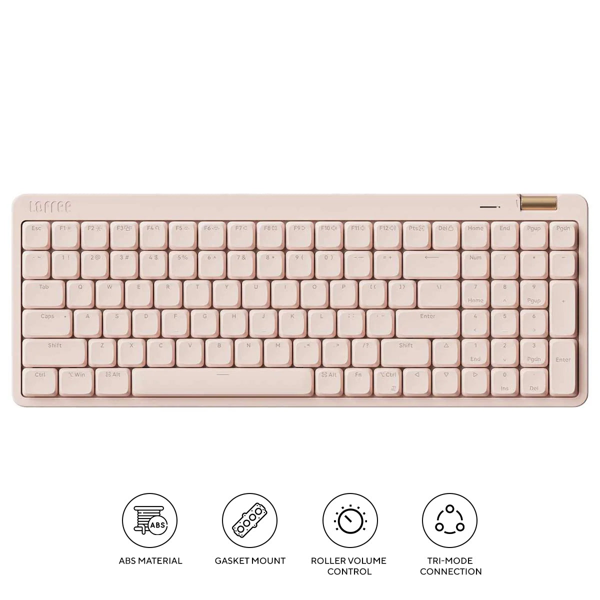 Lofree Flow Lite 100 Keys Triple Mode Low Profile Mechanical Keyboard (Pink)