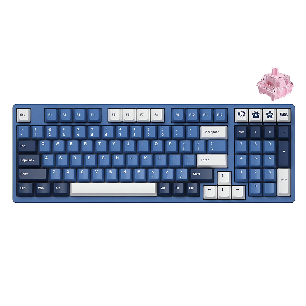 AKKO Ocean Star 3098DS Mechanical Keyboard (Akko Pink) - DataBlitz