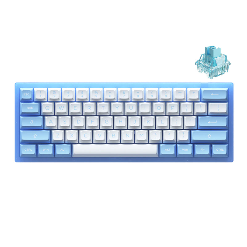 AKKO ACR61 RGB HOT-SWAPPABLE ACRYLIC MECHANICAL KEYBOARD DOLL OF THE PRINCESS (JELLY BLUE SWITCH)