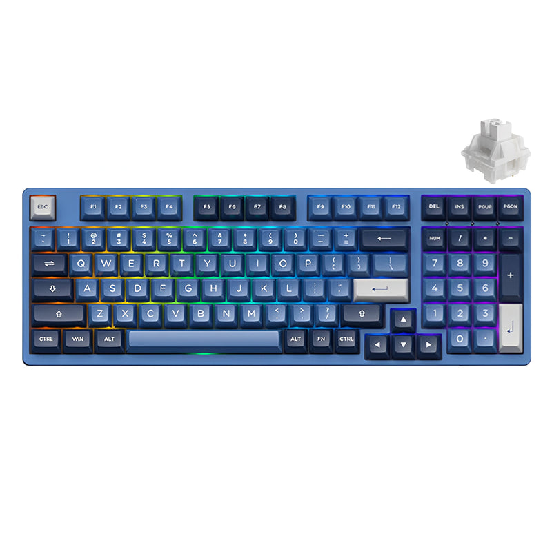 AKKO OCEAN STAR 3098B MECHANICAL KEYBOARD (AKKO SWITCH JELLY WHITE) - DataBlitz