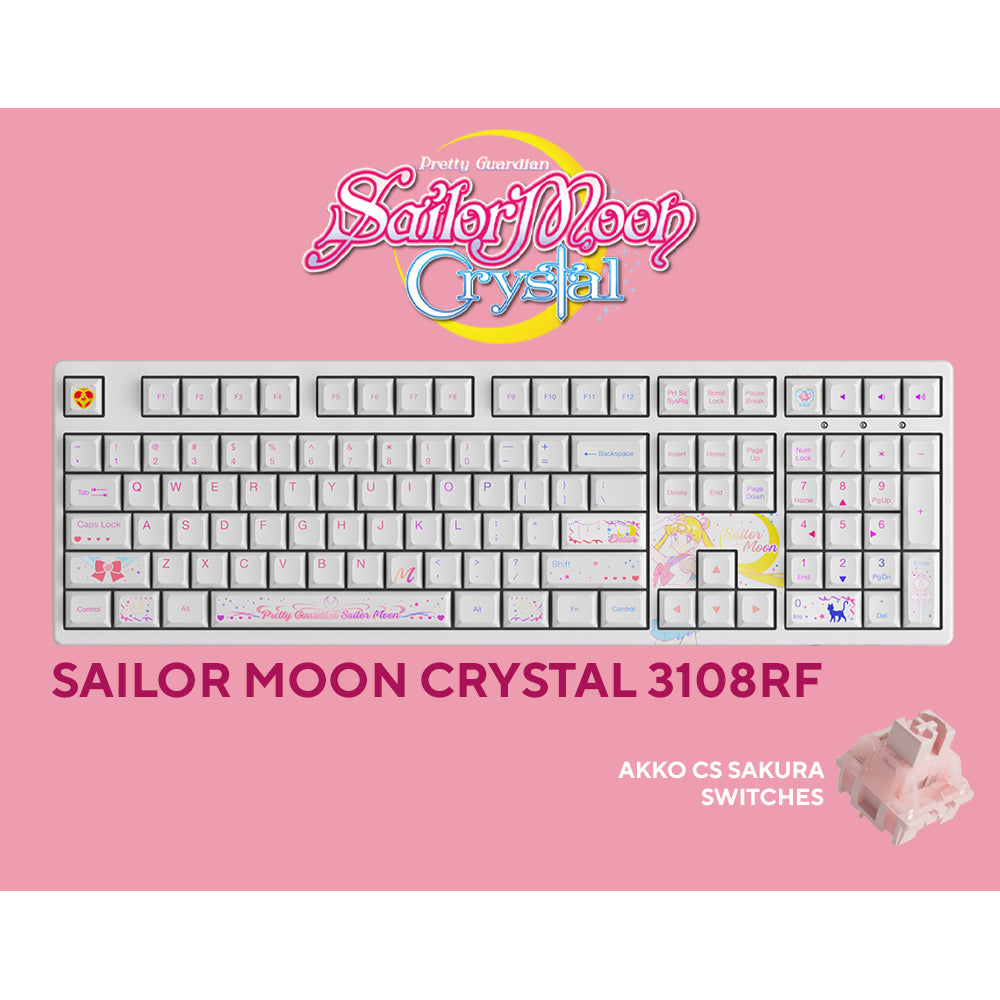 Akko Sailor Moon Crystal 3108RF Wireless Mechanical Keyboard (Akko CS Sakura)