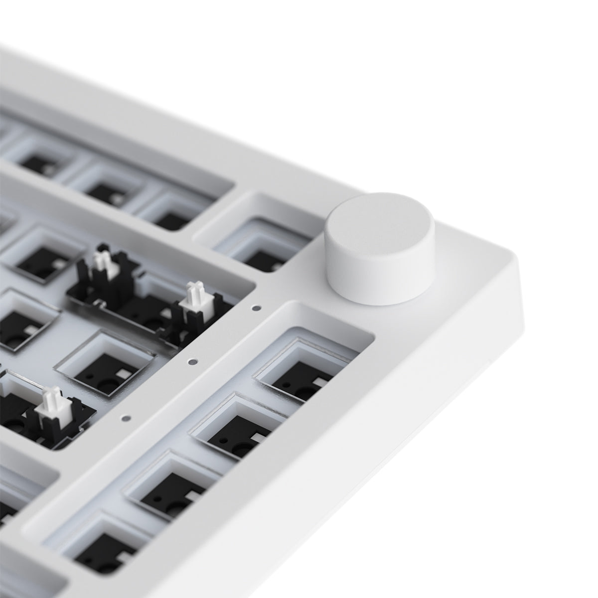 Akko 5075S VIA Barebone Custom Hot-Swappable Mechanical Keyboard DIY Kit Gasket Mount (Moonlight White)