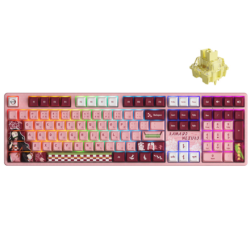 Akko Demon Slayer Nezuko 5108B Plus Multi-Modes RGB Hot-Swappable Mechanical Keyboard