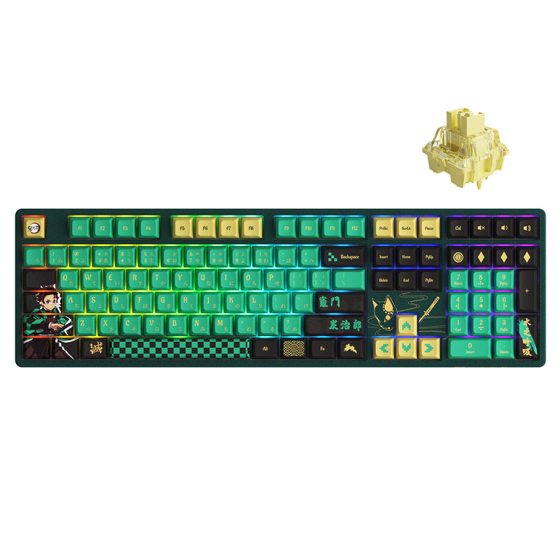 Akko Demon Slayer Tanjirou 5108B Plus Multi-Modes RGB Hot-Swappable Mechanical Keyboard