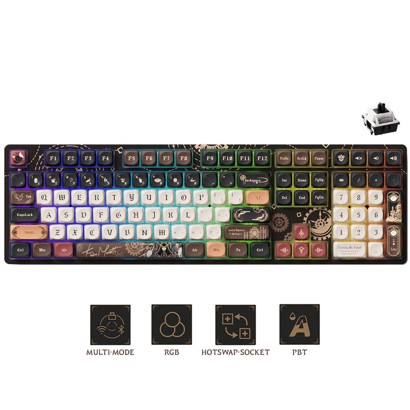 Akko Lord of Mysteries 5108B Plus Multi-Mode RGB Hot-Swappable Mechanical Keyboard (Akko V3 Piano Pro Switch)