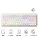 Akko YU01 White Jade Resin Case Multi-Mode RGB Hot-Swappable Mechanical Keyboard (Akko V3 Piano Pro Switch Special Version)