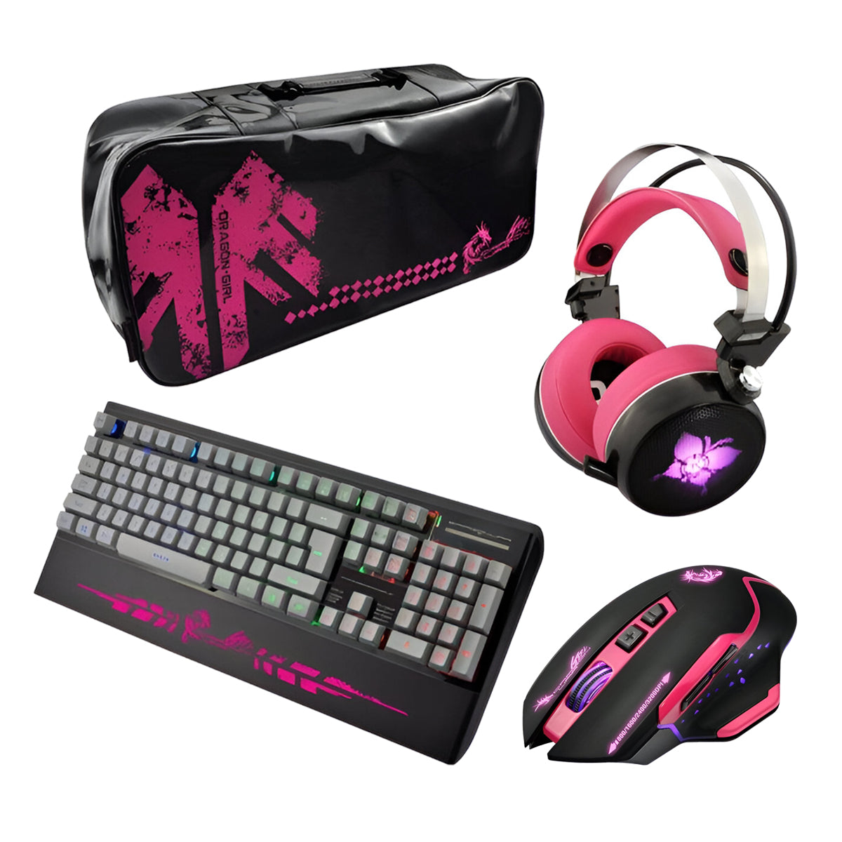 Dragonwar 4 In 1 Gaming Pack (G-PGP-001-Pink)