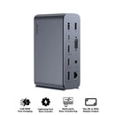 Baseus UnionJoy Pro 17-Port Quadruple-Display Multifunctional Hub Docking Station (Grey) (WKSP090013)