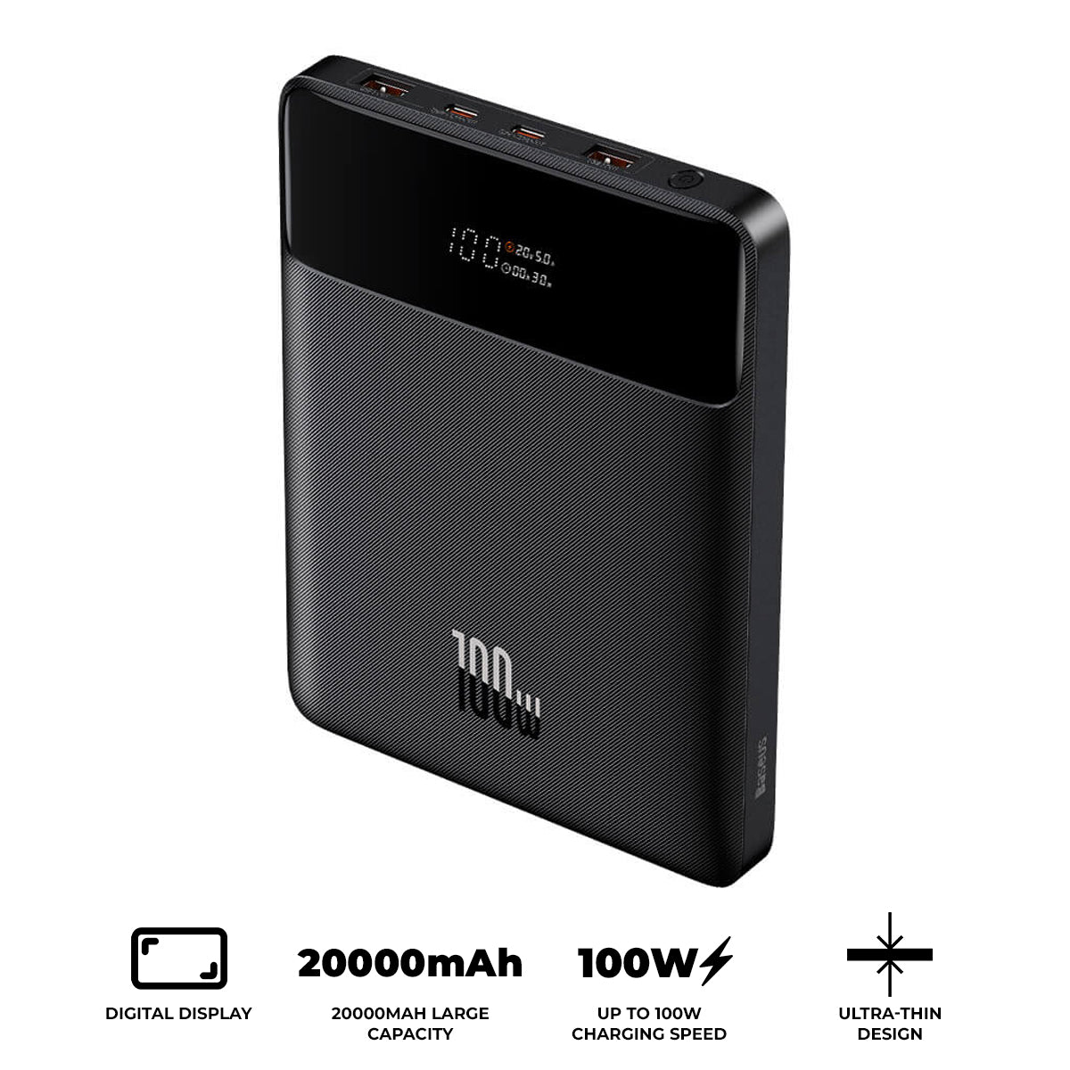 Baseus Blade Series Laptop Power Bank 20000mAh 100W (Black) (PPBL000201)
