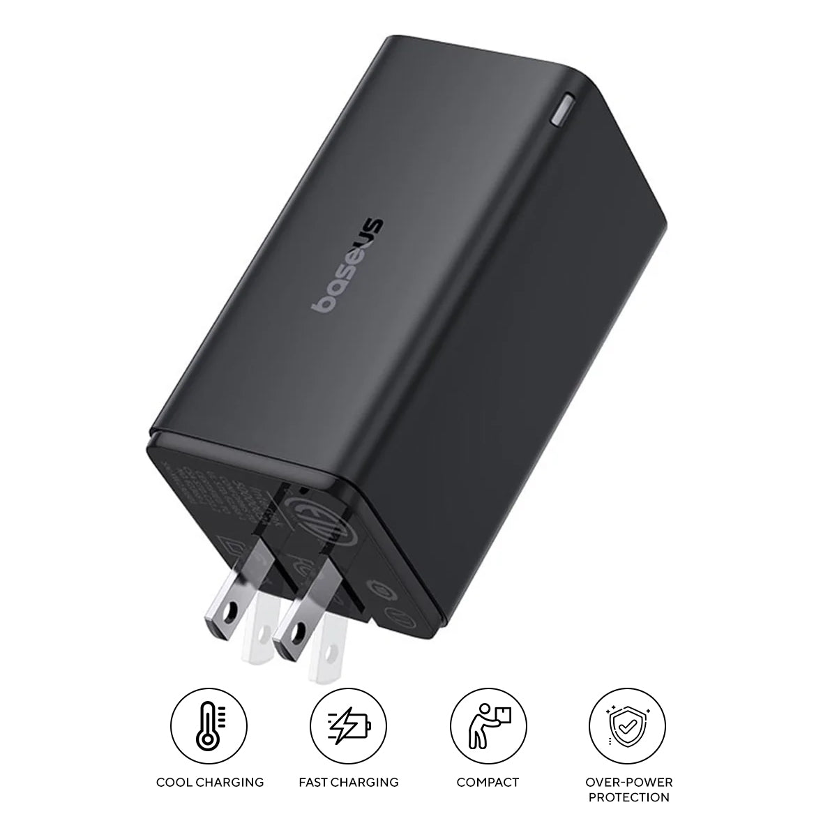 Baseus GaN6 Pro Fast Charger 2C+2U 100W (Cluster Black) (P10162704113-00)