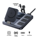 Baseus Nomos 8-in-1 Slim Charging Station Qi2 3AC+1U+3C+ Magnetic Wireless 67W 1.5m (Cosmic Black) (E00078800123-00)