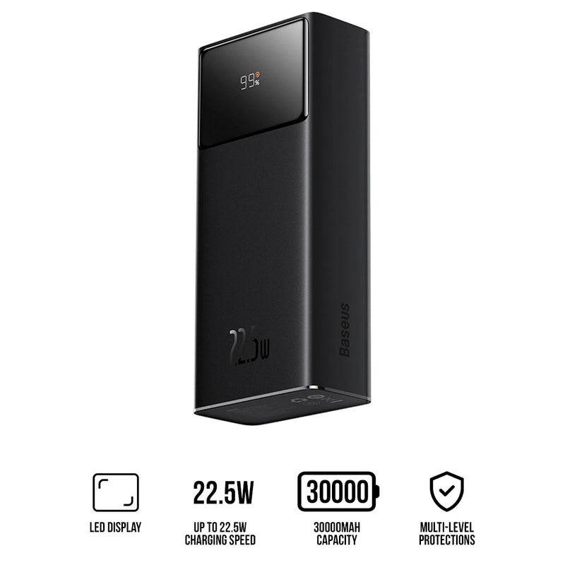 Baseus EnerFill FP41 Power Bank 30000mAh 22.5W (Cosmic Black) (E0027K00)