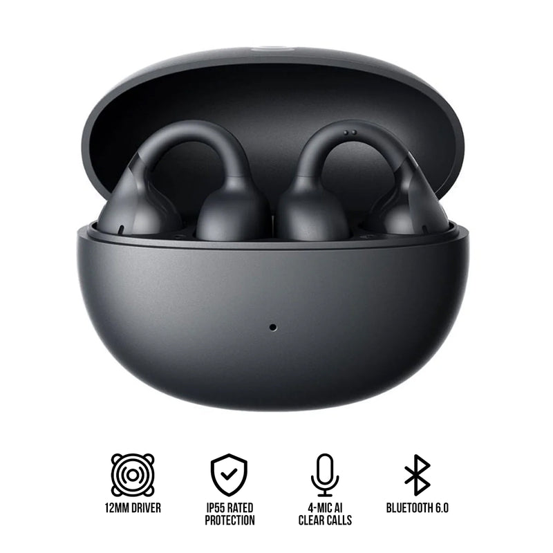 Baseus Bass BC1 Open-Ear True Wireless Earbuds Clip-on Type (Cluster Black) (A0102400)