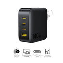 Baseus EnerFill FH11 GaN Fast Charger 3C+U 140W (Cosmic Black) (E0121K00)