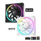 Deepcool FL12 120mm Unique ARGB Cooling Fan - 1-Pack (Black, White) (R-FL12-BKAPN1-G, R-FL12-WHAPN1-G)