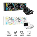 DeepCool LM360 360mm 6th Gen ARGB Liquid Cooler with 2.4" LCD Screen (Black, White) (R-LM360-BKDMMC-1, R-LM360-WHDMMC-1)