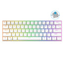 ROYAL KLUDGE RK61 TRI-MODE RGB 61 KEYS HOT SWAPPABLE MECHANICAL KEYBOARD WHITE (BLUE SWITCH) - DataBlitz