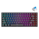 ROYAL KLUDGE RK84 TRI-MODE RGB 84 KEYS HOT SWAPPABLE MECHANICAL KEYBOARD BLACK (BLUE SWITCH) - DataBlitz