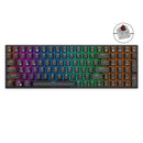 ROYAL KLUDGE RK100 TRI-MODE RGB 100 KEYS HOT SWAPPABLE MECHANICAL KEYBOARD BLACK (BROWN SWITCH) - DataBlitz