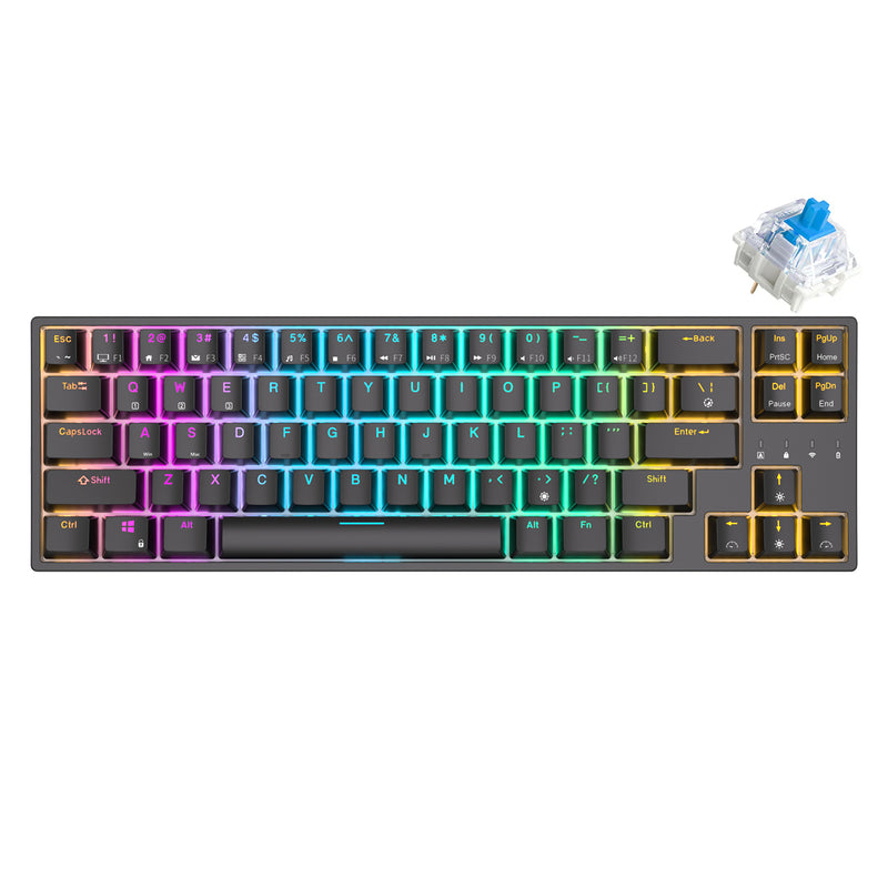 Royal Kludge RK68Plus Rk871 Tri-Mode RGB 68 Keys Hot Swappable Mechanical Keyboard