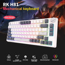 Royal Kludge RK-H81 Tri-Mode RGB 81 Keys Hot Swappable Mechanical Keyboard White Night (Brown Switch)