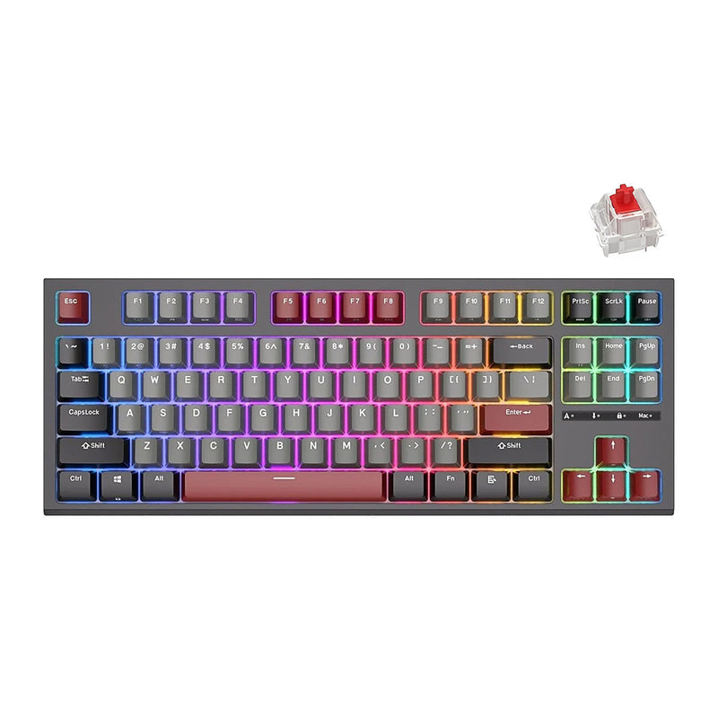 Royal Kludge RK-R87 Single-Mode RGB 87 Keys Hot Swappable Mechanical Keyboard Black (Red Switch) - DataBlitz