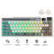 Royal Kludge RK M70 Tri-Mode RGB 73 Keys Hot-Swappable Mechanical Keyboard Cyan Purple