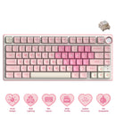 Royal Kludge R75 QMK Single-Mode RGB 81 Keys Hot-Swappable Mechanical Keyboard Pink Melody (Cream Switch)