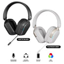 Royal Kludge RK HG101 RGB Tri-Mode Gaming Headphone (Matte Black, Platinum Grey)