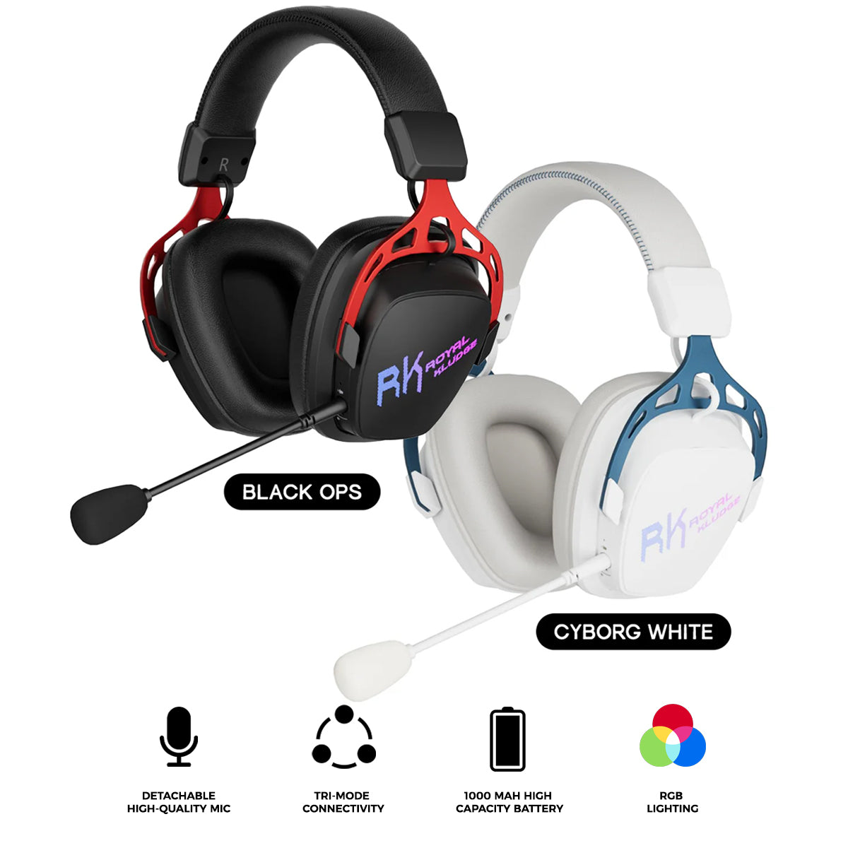 Royal Kludge RK HG103 RGB Tri-Mode Gaming Headphone | DataBlitz