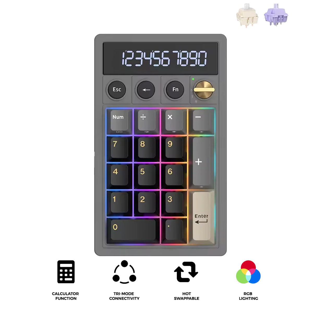 Royal Kludge M20 Tri-Mode RGB 2-in-1 Numeric KeyPad & Calculator