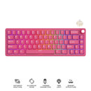 Royal Kludge R65 Single-Mode RGB 66 Keys Hot-Swappable Mechanical Keyboard Berry Red (Cream Switch, Beige Switch)