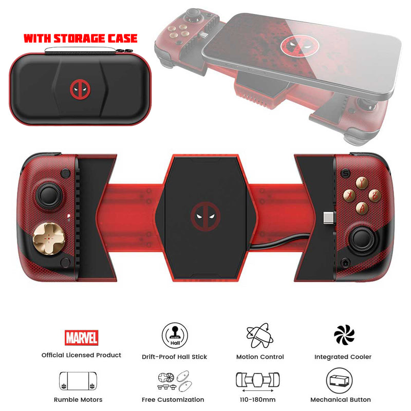 Gamesir X3 Pro Integrated Cooler Type-C Mobile Controller with Storage Case (DeadPool Special Edition)