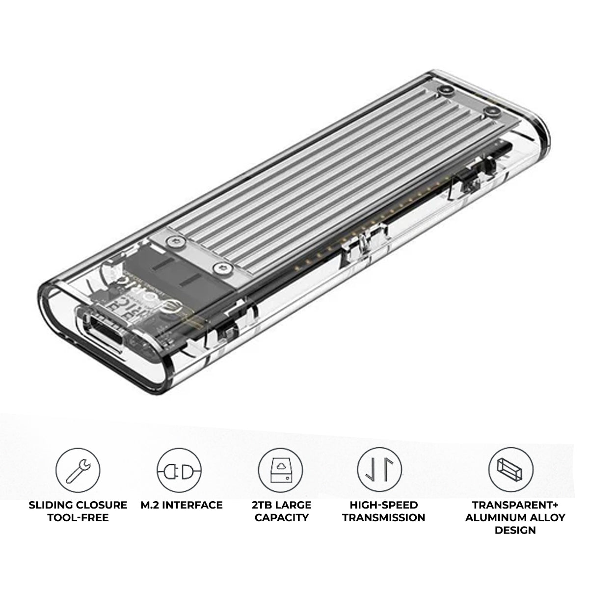 ORICO NVME M.2 SSD Enclosure (Silver) (TCM2-C3) - DataBlitz