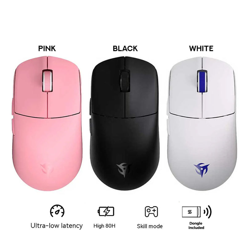 Ninjutso Sora V2 Wireless Gaming Mouse (Pink, Black, White)