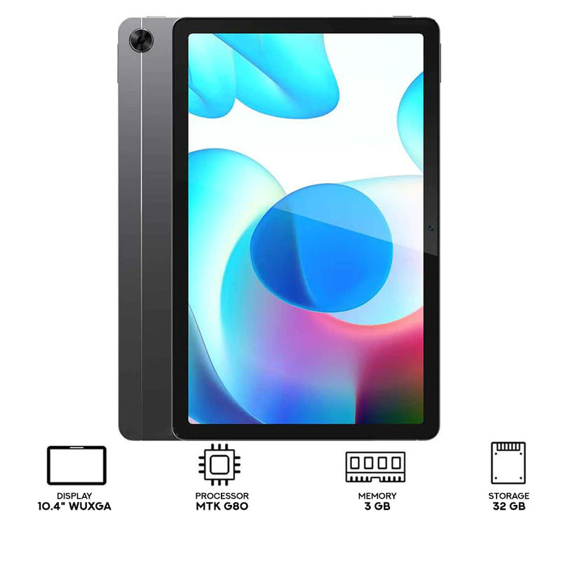 Realme RMP2103 Pad Wifi 3GB+32GB 10.4" WUXGA+ MTK G80 MALI-G52 7100mAH Tablet (Grey)