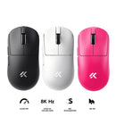 MCHOSE A7 V2 Pro Tri-Mode Lightweight All-round Gaming Mouse (Black, White, Red Rose)