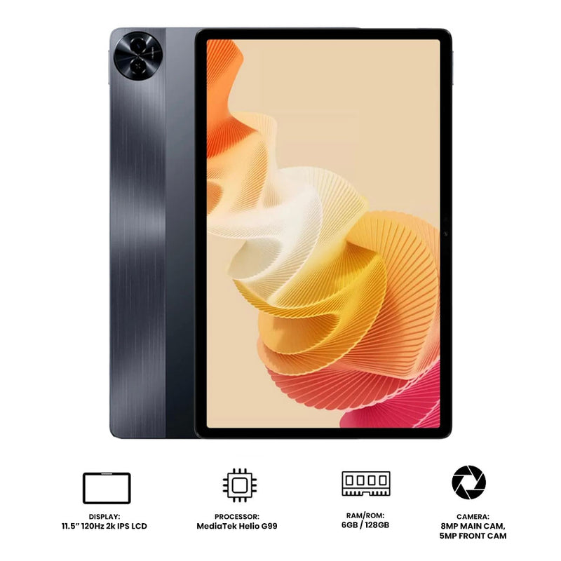 Realme RMP2204 Pad 2 LTE 6GB+128GB 11.5" 120HZ 2K HELIO G99 8360MAH 33W SUPERVOOC Tablet