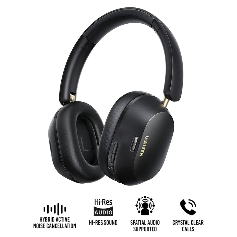 Ugreen HiTune Max5c Hybrid Active Noise-Cancelling Headphones (Black) (HP203/35757)